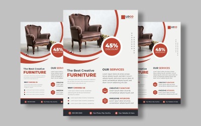 Meubelverkoop Flyer Sjabloon Ontwerp Ver-3