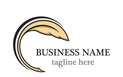 Minimalist Feather Logo Template