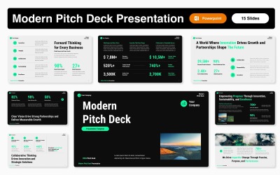 Modello PowerPoint per presentazione Pitch Deck moderna