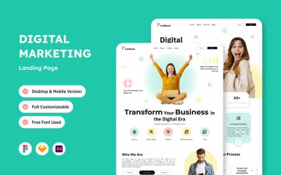 PixelBoost - Creative Agency Landing Page for Digital Marketing