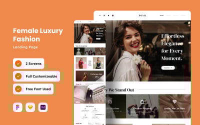 Posh - E-Commerce Landing Page for Female Luxury Fashion