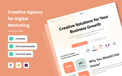 Prime - Creative Agency Landing Page for Digital Marketing