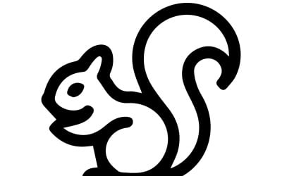 Ilustración vectorial de la silueta de una ardilla