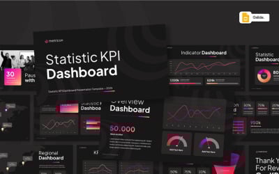 Statistic KPI Dashboard Google Slides