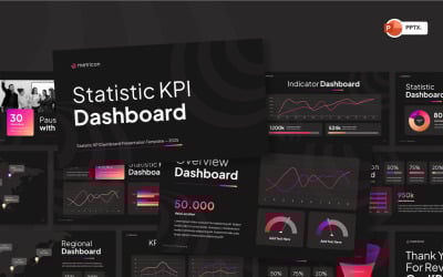 Statistic KPI Dashboard PowerPoint