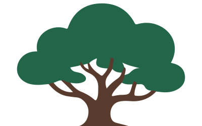 Ilustración vectorial de silueta de árbol