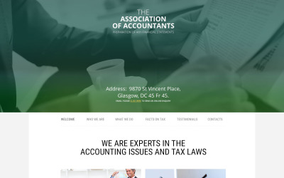 Accountant algemene website sjabloon