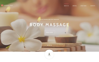 "Harmony - Massage Salon Responsive Elegant" Responsive Joomla Template №55058