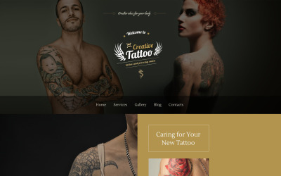 Kreatív tetoválás WordPress téma
