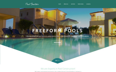 Modello di sito Web per la manutenzione della piscina