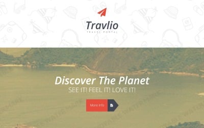 Modelo de página de destino responsiva para agência de viagens