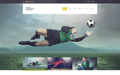 Plantilla de sitio web adaptable al fútbol