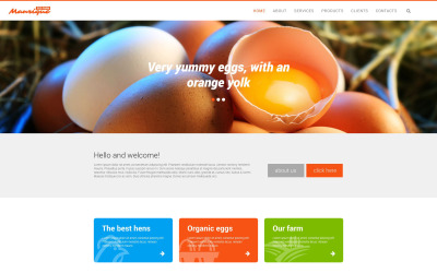 Plantilla web para sitio web Egg Farm