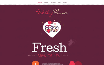 Responsive Wedding Planner WordPress Theme #55043
