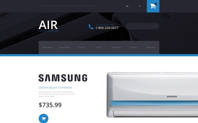 Responsywny szablon OpenCart Air Conditioning #55093
