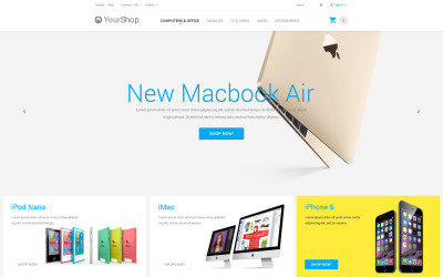 Reszponzív Electronics Store PrestaShop Theme PrestaShop sablon 55036