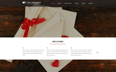 Reszponzív Love Declaration Weboldal sablon 55074