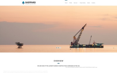 Sheppard - адаптивный классический HTML5 шаблон веб-сайта морского строительства