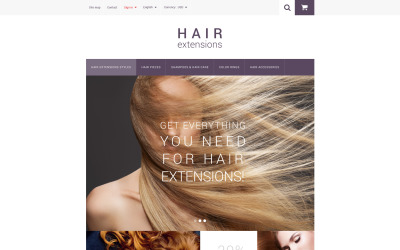 Tema De PrestaShop "Extensiones de cabello" #55005