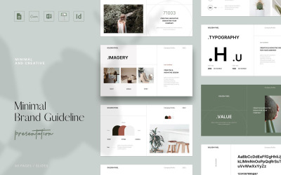 Canva, PowerPoint, Keynote ve Google Slaytlar ile Minimal Marka Rehberi Şablonu