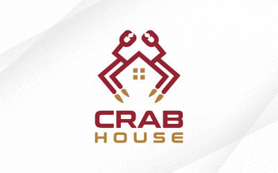Crab House Logo Design Logo di granchio e aragosta