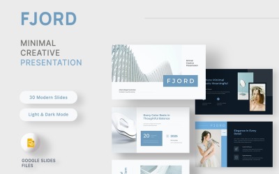 Fjord – Modello di presentazione Google Slides con design creativo minimale