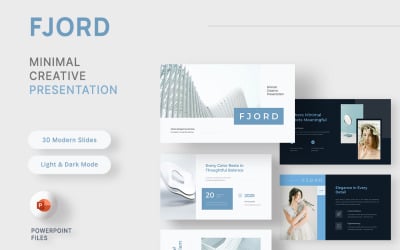 Fjord – Modelo de PowerPoint minimalista e criativo