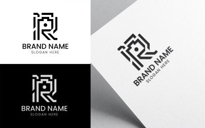 Letter R camera media logo-994