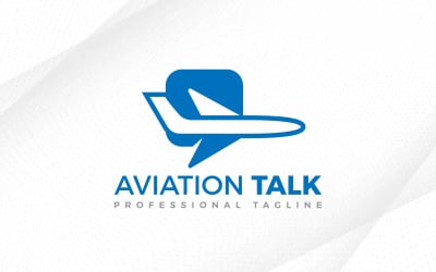 Логотип Aviation Talk. Дизайн логотипа подкаста Air Plane.
