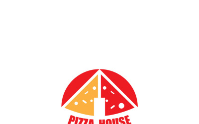 Ilustração vetorial do logotipo de uma pizzaria, ícone, emblema e distintivo.