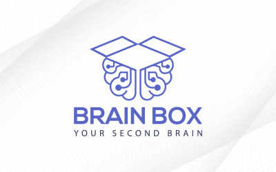 Progettazione del logo della scatola del cervello artificiale