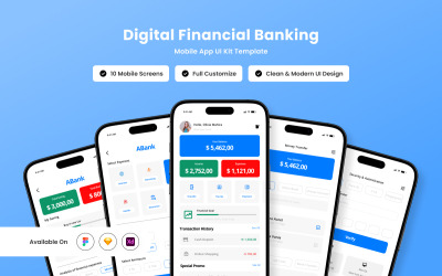 Abank — шаблон дизайна финансового приложения