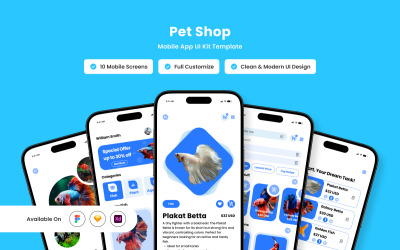 Fishymart - 宠物店移动应用设计模板