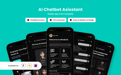 Mind Link - AI Chatbot App UI Design Template