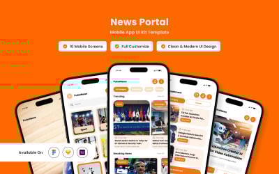 Pulse - Mall för design av mobilapp för nyhetsportaler