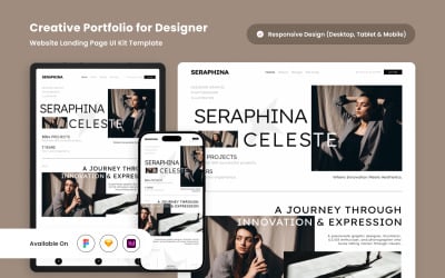 Seraphina - Kreativ portfolio landningssida