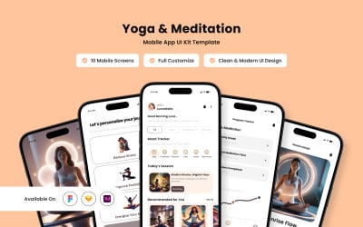 Serivana - Yoga &amp;amp; Meditation App Design Template