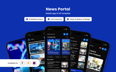 VoxTrend - 新闻门户网站移动应用设计模板