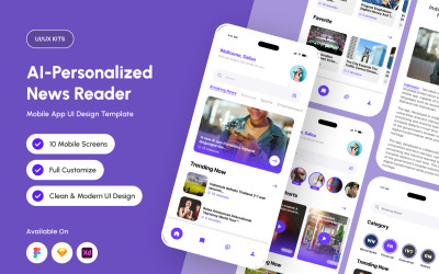Headli.Ai – Smart AI News App UI Kit