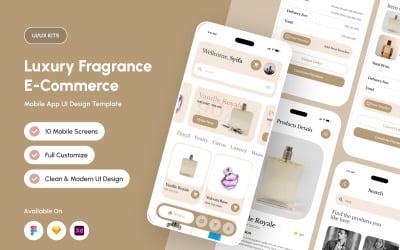 LuxeSpirt - Designmall för e-handelsapp för lyxiga dofter