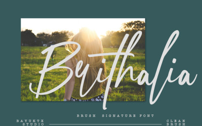 Carattere Brithalia Brush Signature