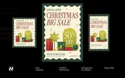 Christmas Big Sale Flyer Template