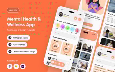 Eunoia – UI-kit för app för självvård och terapi