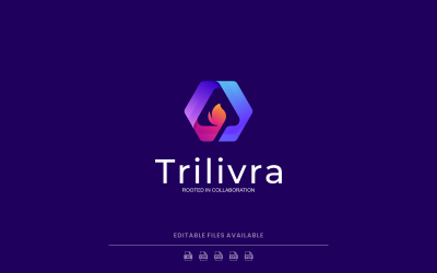 Gradient Modern Hexagon Logo Design 874