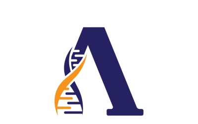 Letter A and DNA Logo Template