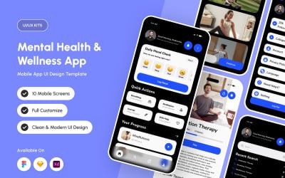 Lumora – набор пользовательского интерфейса приложения Holistic Wellness