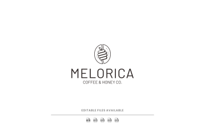 Minimal Line Art Coffee-Honey Logo Design