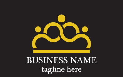 Modern Crown Logo Template Design