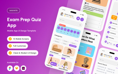 Pintera – 学习测验应用程序 UI 套件