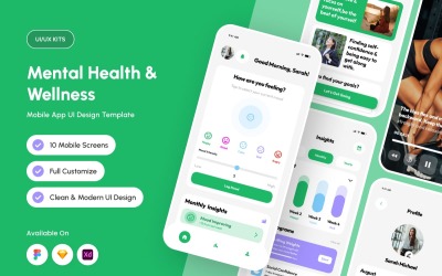 Vibe – UI-Kit für eine App zur achtsamen Selbstfürsorge